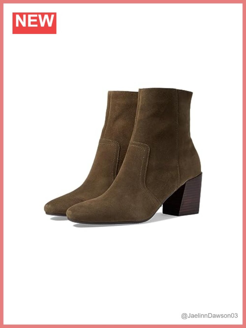 Blondo Women's Sadie Waterproof Ankle Bootie Leather Suede Block Heel Zip